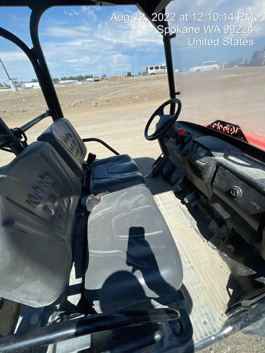 2022 Kubota RTV-X1140W-H Plastic Canopy, Windshield Acrylic Clear, LED Strobe Light, Wire Harness Kit, Back up Alarm