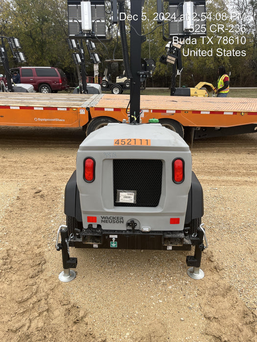 2024 Wacker Neuson LTT4 Diesel, Kohler KDW702, Deep Sea Controller, Auto Start, LED 320W, Bypass Outlet, T3