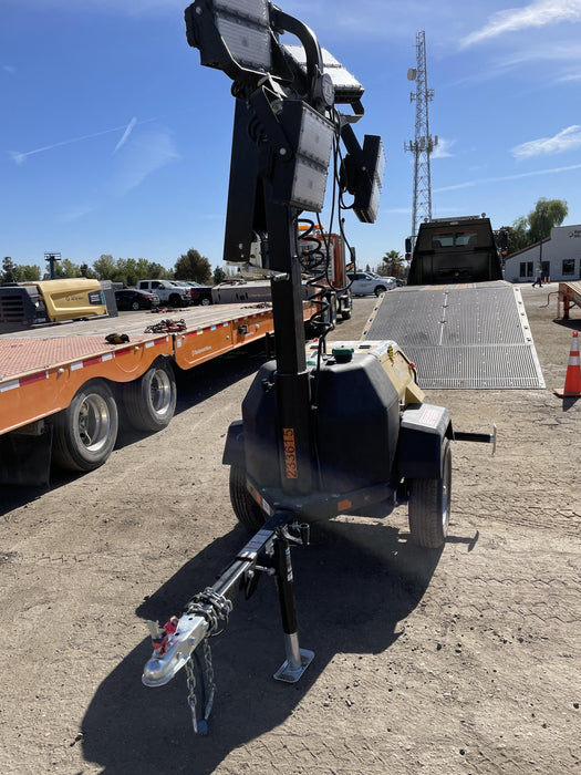 2022 Allmand NLV3GR (4) LED Light Fixture 350W, 23' Vertical Mast, 3kW Prime, Towable, Deep Sea L401, Leveling Jacks, Yanmar T4F 5.8hp