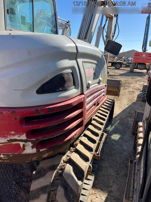 2019 Takeuchi TB290 Cab/Heat/AC Rubber tracks, Dozer blade, Travel alarm, Auxiliary hydraulics Manual QC, Hydraulic thumb, 18", 24", and 36" Buckets