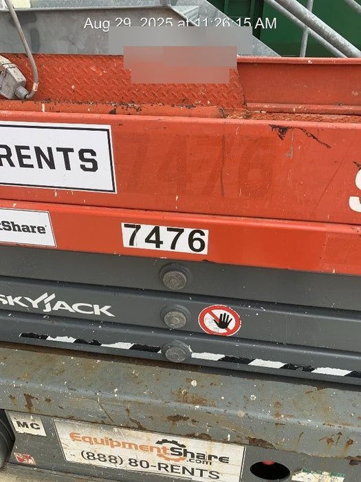 2018 Skyjack SJIII-3226 Skyjack SJIII3226 Scissor Lift w/Trojan Batteries