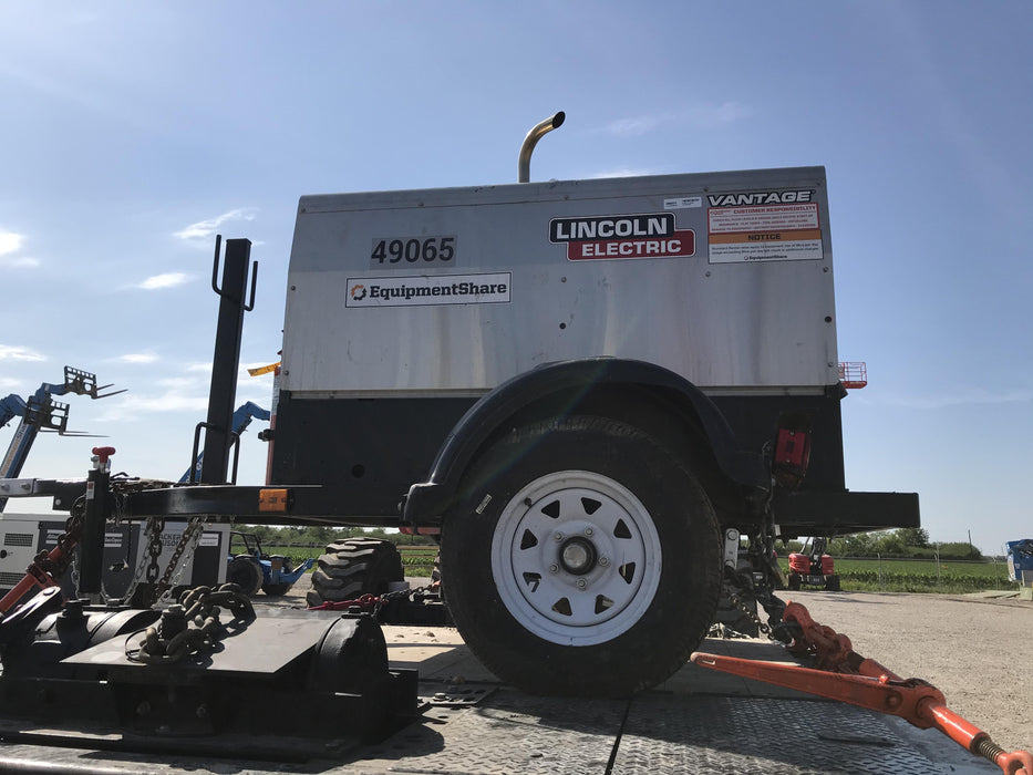 2019 Lincoln Electric Vantage 322 Ready-Pak 3, Two Wheel Trailer, Fender and Light Kit, Cable Rack