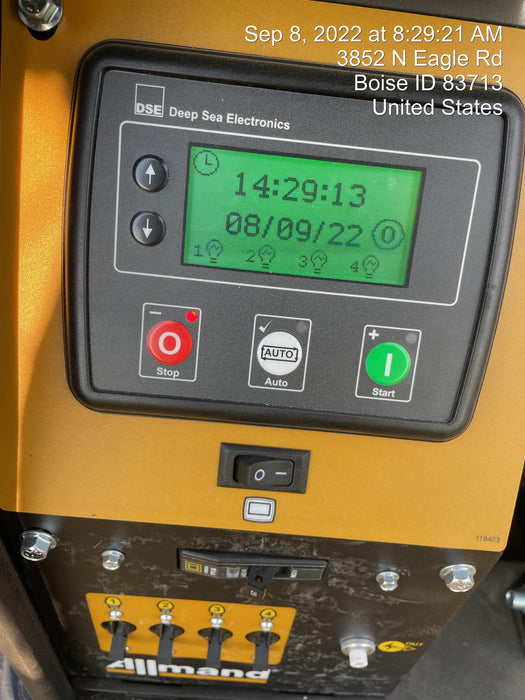 2022 Allmand NLV3GR (4) LED Light Fixture 350W, 23' Vertical Mast, 3kW Prime, Towable, ES Decals, T3