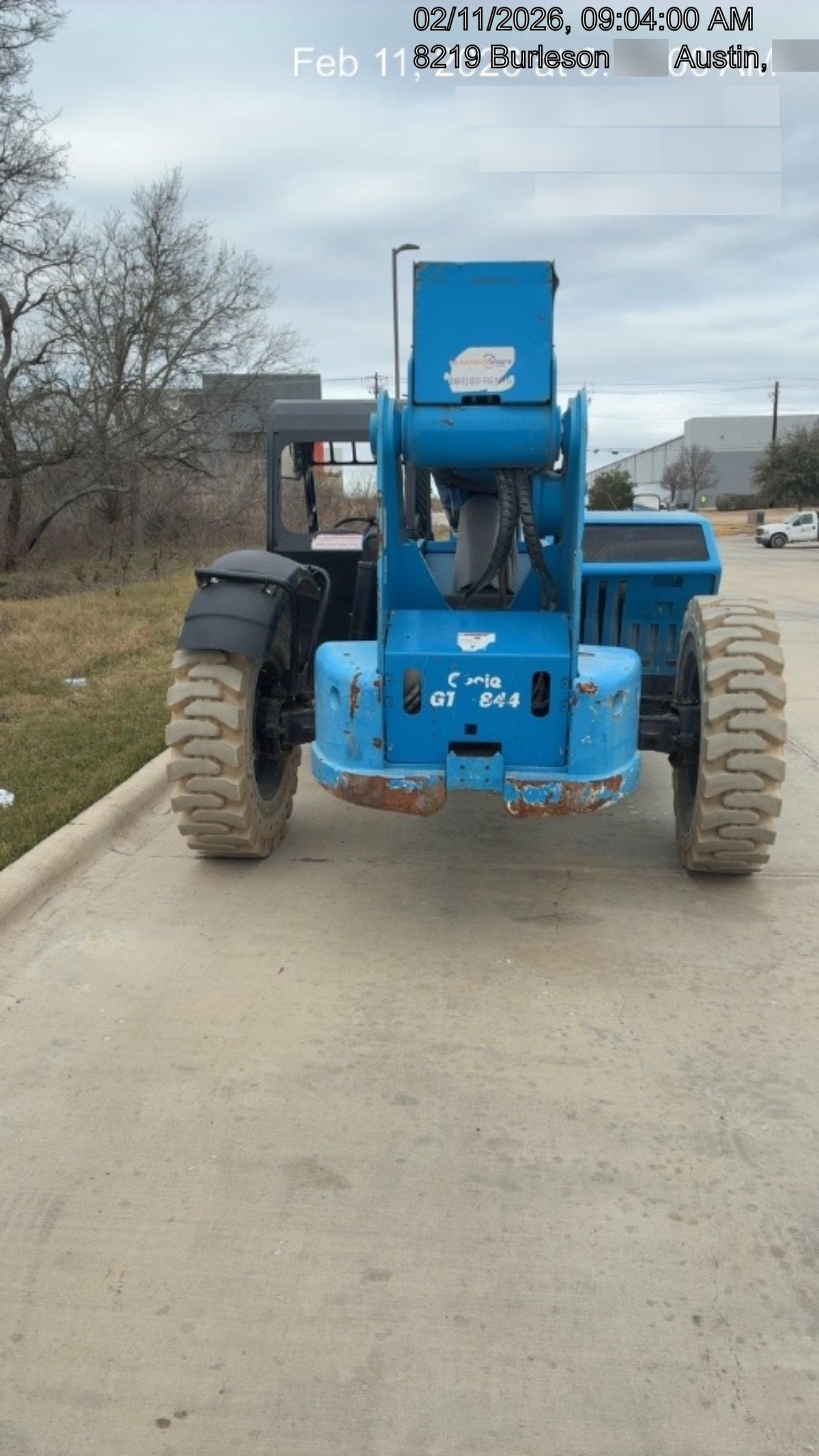 2017 Genie GTH-844 Diesel Engine, Solid Tires, 60" Carriage, Open ROPS