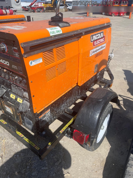 2023 Lincoln Electric LE400 Kubota V1505, Trlr, Cable Rack, Light Kit, ES Decals, T3
