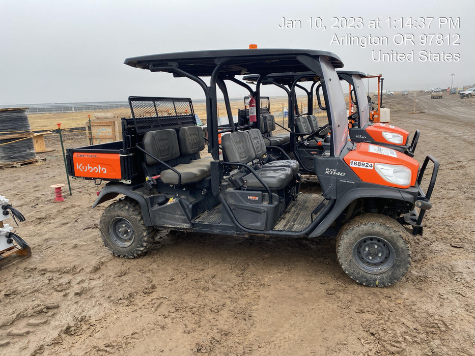 Kubota RTV-X1140W-H Plastic Canopy, Windshield Acrylic Clear, LED Strobe Light, Wire Harness Kit, Back up Alarm