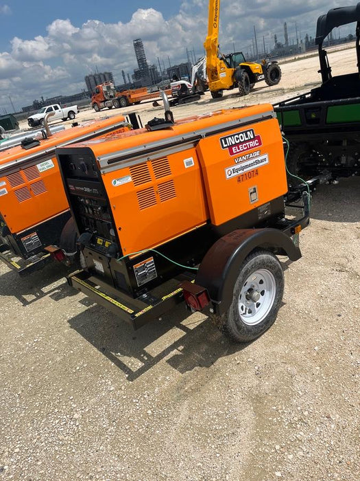 2024 Lincoln Electric Vantage 322 Welder Ready-Pak 3, Two wheel trailer, Fender and Light kit, Cable Rack, Orange