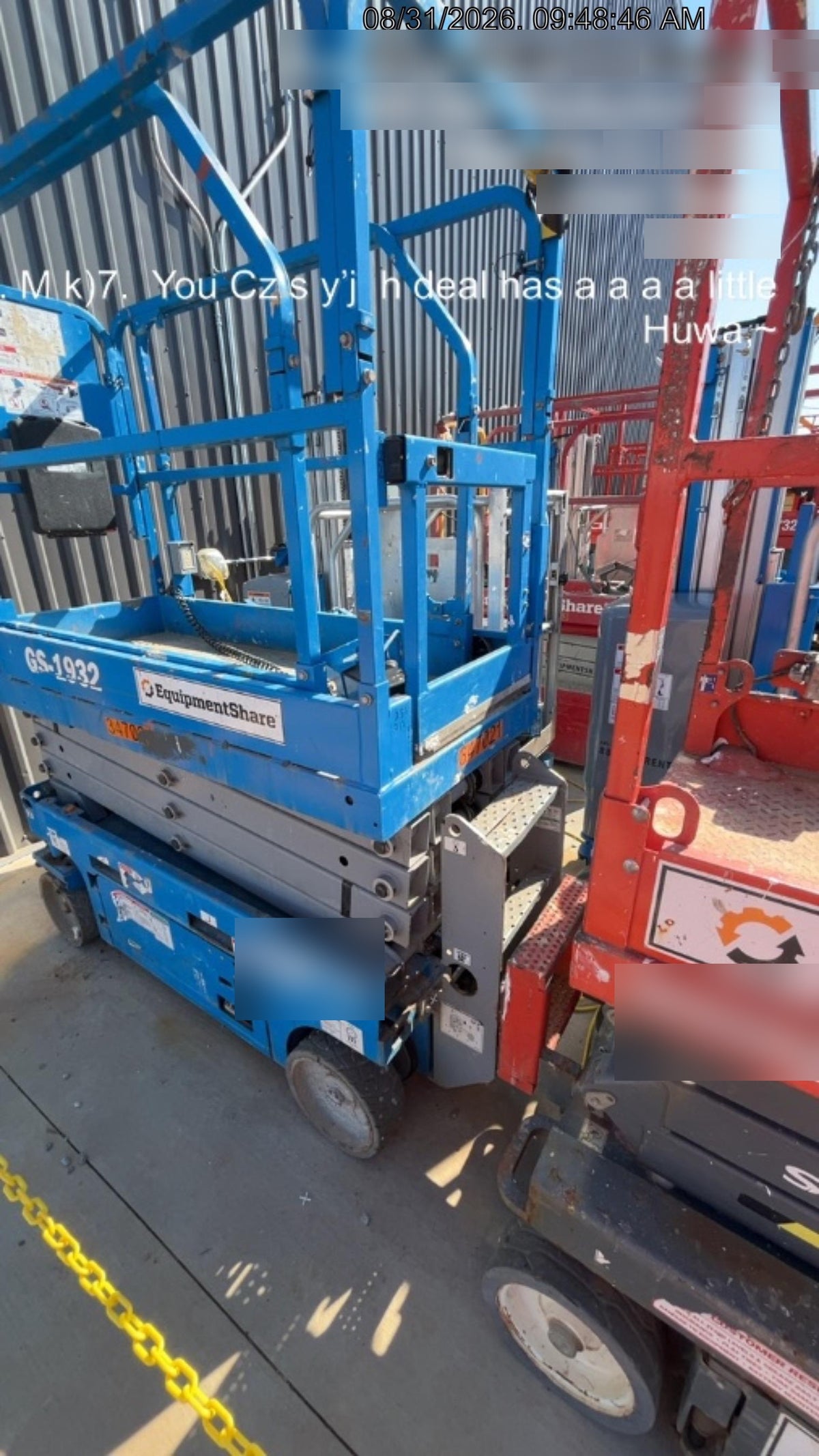 2020 Genie GS-1930 Solid Non Marking Tires, Beacon, Folding rails with half height swing gate