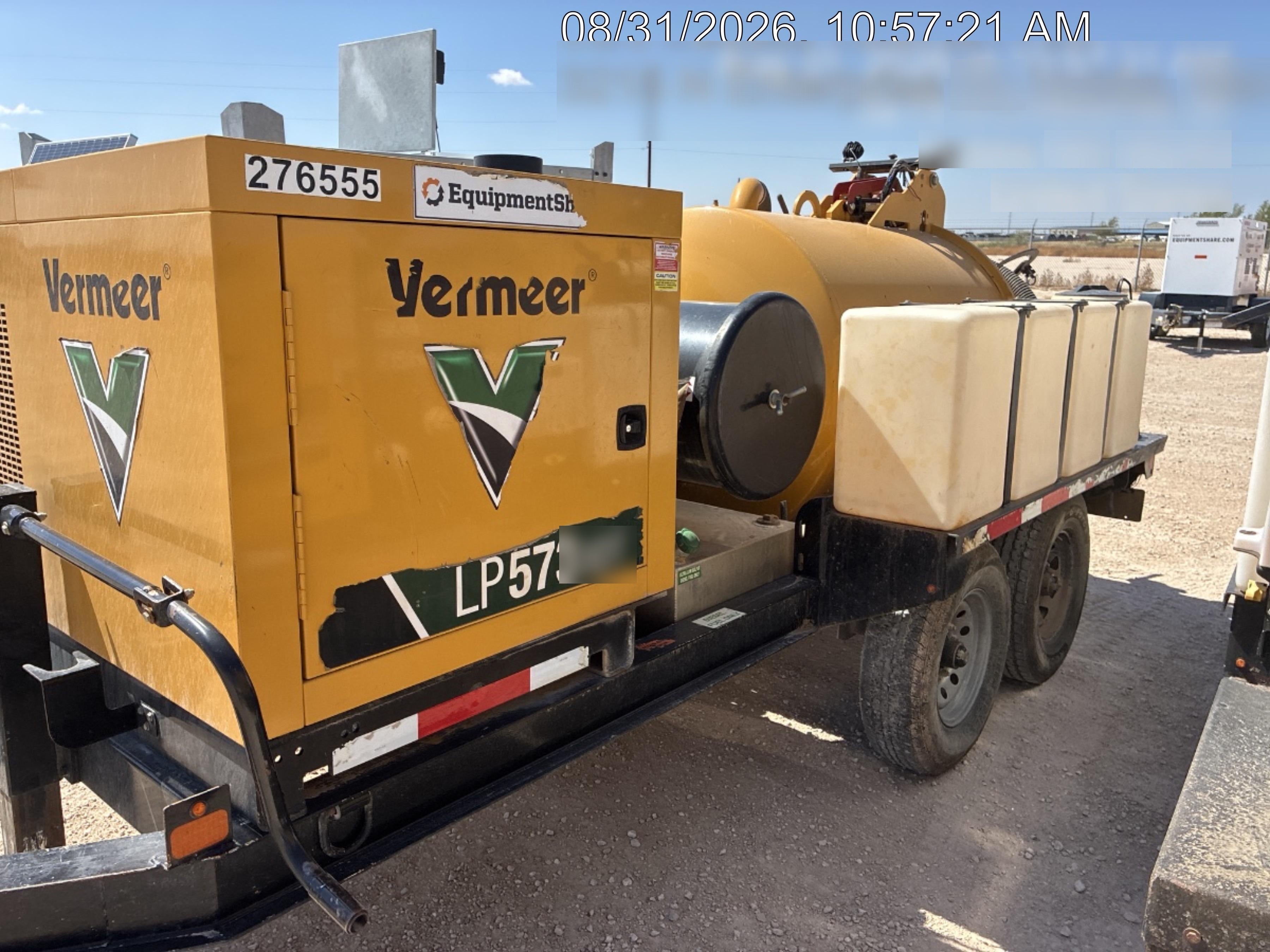 2020 Vac-Tron LP573XDT Tier 4 Kohler Diesel Engine, 500 Gallon Debris Tank w/ Hydraulic Tilt, two (2) 100 Gallon Water Tanks, Low Profile Torsion Axles (12,000 GVWR), Manual Jack Trailer
