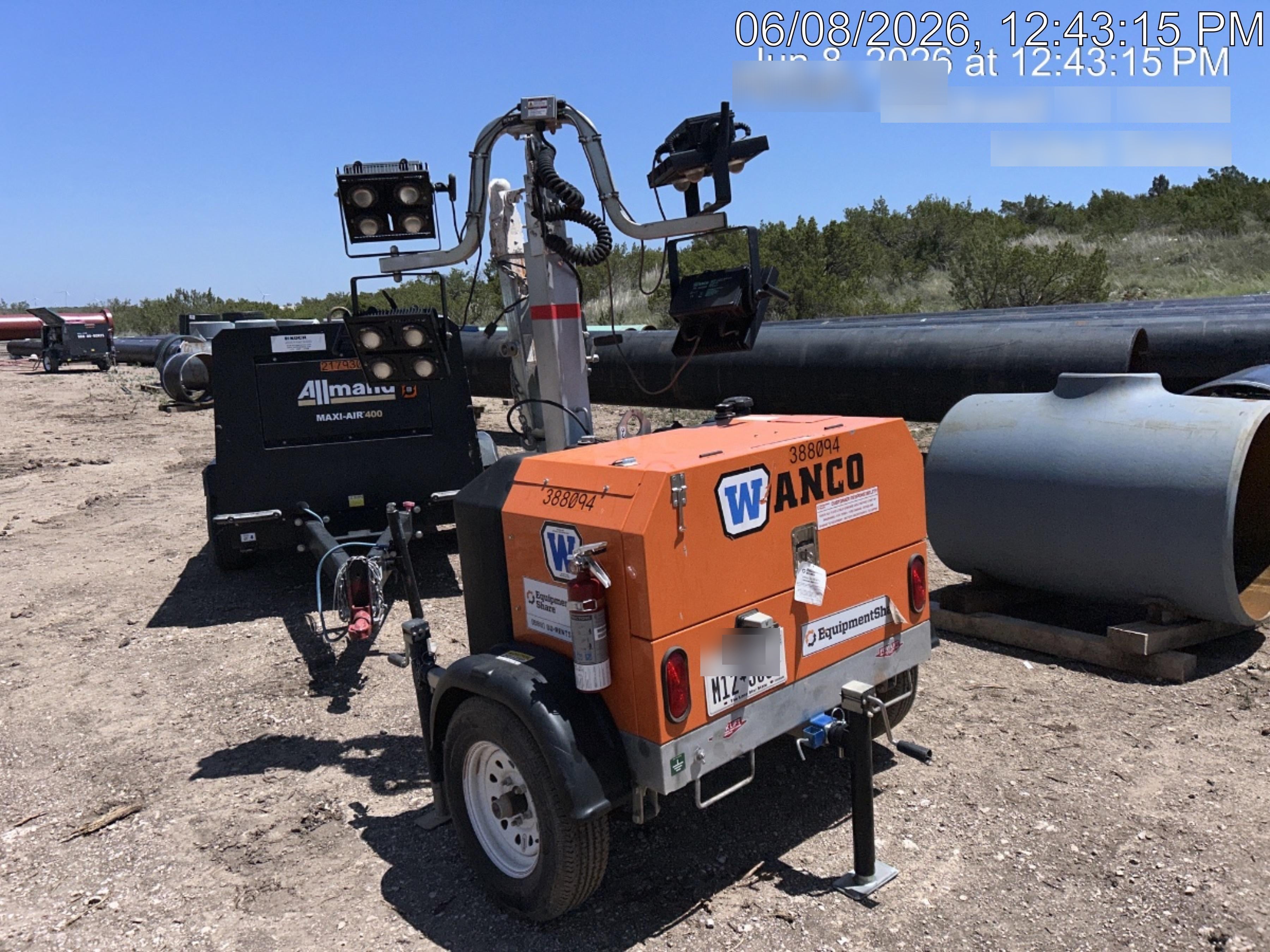 2024 Wanco WLTT-4MM4K Diesel, Deep Sea Controller, Shore Power Plug, Auto Start, (4) 350W LED Floodlights, 4kW Generator, 60 Gal Fuel Tank, 2" Ball, T3