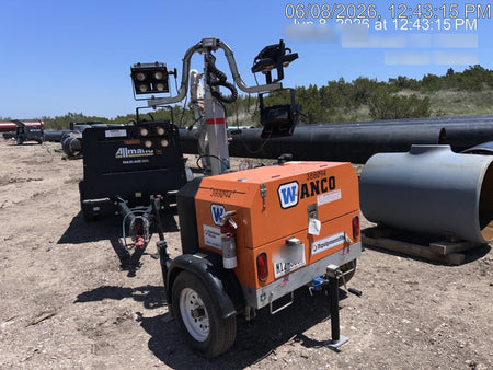 2024 Wanco WLTT-4MM4K Diesel, Deep Sea Controller, Shore Power Plug, Auto Start, (4) 350W LED Floodlights, 4kW Generator, 60 Gal Fuel Tank, 2" Ball, T3