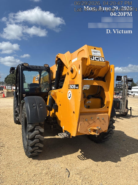 2020 JCB 509-42 Canopy, Solid Tires, Work Lights, Beacon, Aux Hydraulics, Back up Alarm, Lifting Eye, ES Decals