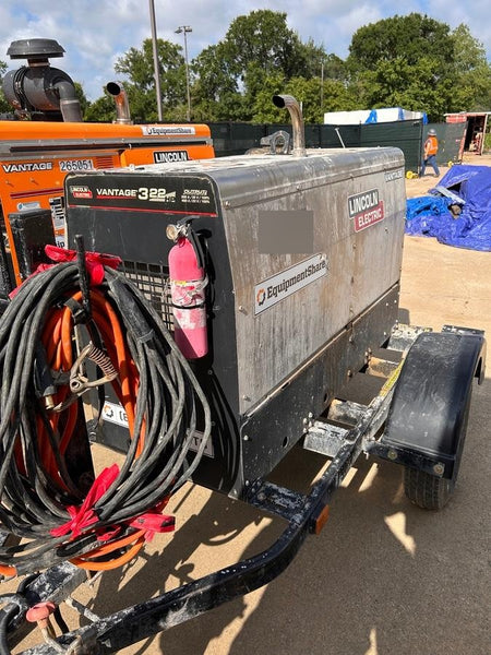 2019 Lincoln Electric Vantage 322 Ready-Pak 3, Two Wheel Trailer, Fender and Light Kit, Cable Rack