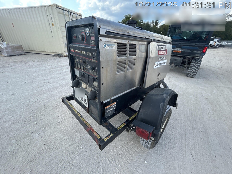 2019 Lincoln Electric Vantage 322 Ready-Pak 3, Two Wheel Trailer, Fender and Light Kit, Cable Rack