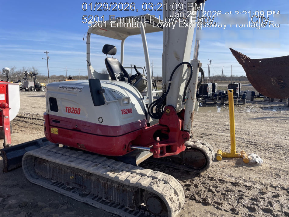 2019 Takeuchi TB260 Takeuchi TB260 Canopy w/Rubber Tracks, Auxiliary Hydraulics, Standard Blade, Manual QC
