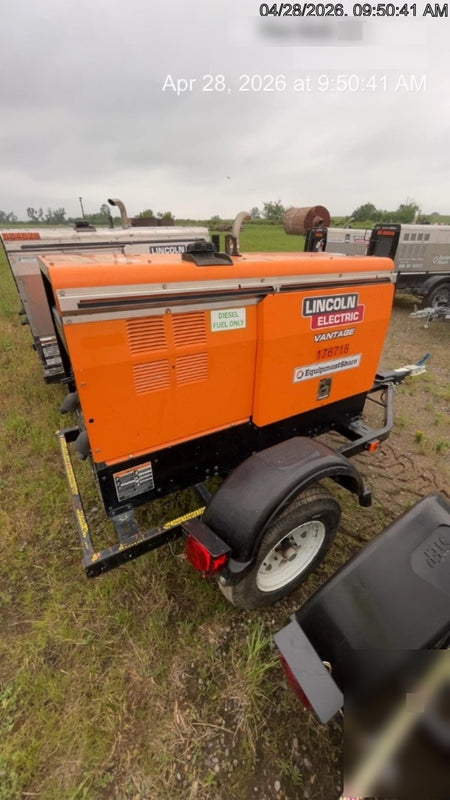 2021 Lincoln Electric Vantage 322 Vantage 322 Ready Pak 3 w/ Decals, ORANGE (includes trailer, cable rack, fender light kit) NO Telematics