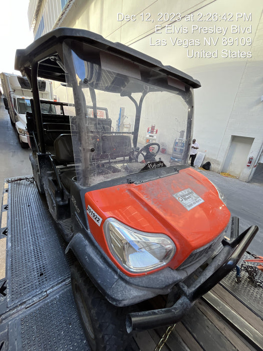 2022 Kubota RTV-X1140W-H Plastic Canopy, Windshield Acrylic Clear, LED Strobe Light, Wire Harness Kit, Back up Alarm