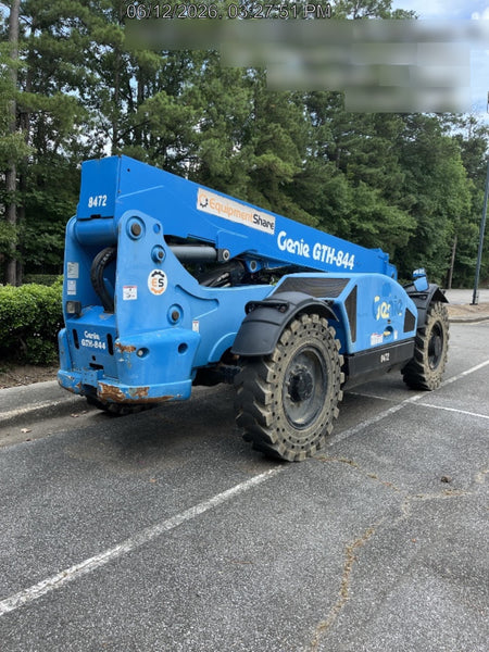 2018 Genie GTH-844 Genie GTH-844D w/Open ROPS, Solid Tires, Work Light/Beacon, 60" Carriage and Forks
