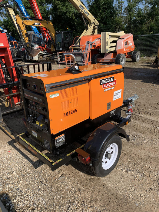 2021 Lincoln Electric Vantage 322 Vantage 322 Ready Pak 3 w/ Decals, ORANGE (includes trailer, cable rack, fender light kit) NO Telematics