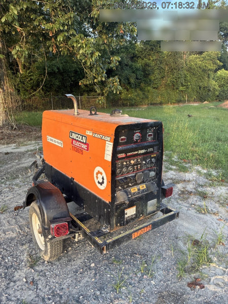 2021 Lincoln Electric Vantage 322 Vantage 322 Ready Pak 3 w/ Decals, ORANGE (includes trailer, cable rack, fender light kit) NO Telematics