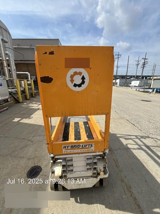 Custom Equipment HB-1430 Hy-Brid Scissor Lift
Platform capacity up to 670 lbs
Working height up to 20 ft
Weighs under 1,700 lbs
Non-marking wheels