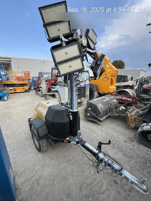 2022 Allmand NLV3GR (4) LED Light Fixture 350W, 23' Vertical Mast, 3kW Prime, Towable, ES Decals, T3