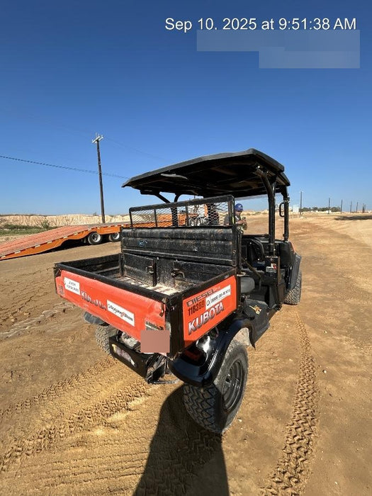 Kubota RTV-X1140W-H Canopy, 4-Seater, Diesel, Windshield Acrylic Clear, LED Strobe, Backup Alarm