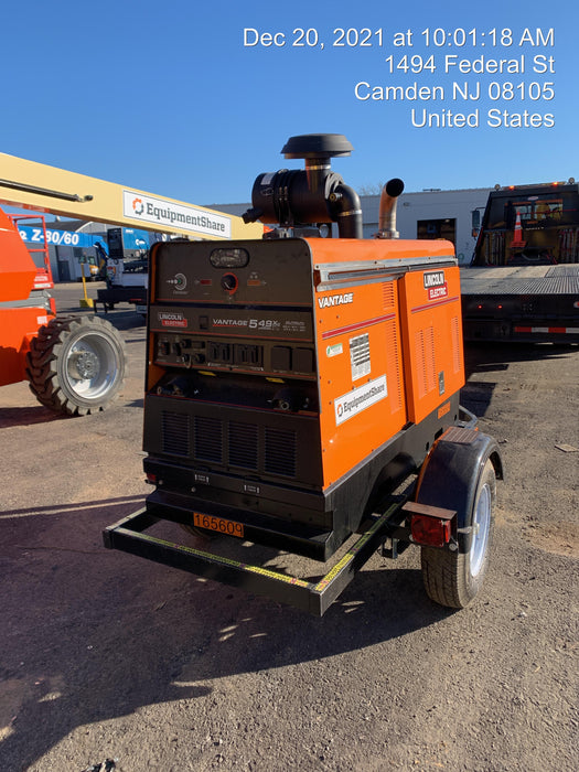 2021 Lincoln Electric Vantage 549X Ready Pak 3, ORANGE (includes trailer, cable rack, fender light kit)