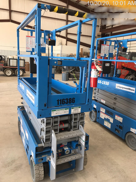 2020 Genie GS-1930 Solid Non Marking Tires, Beacon, Folding rails with half height swing gate