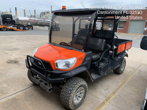 2020 Kubota RTV-X1140WL-H 4 seat diesel cart, plastic canopy, HD tires, steel wheels, tinted windshield, strobe light, and backup alarm