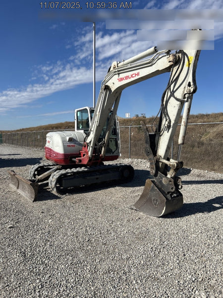 2019 Takeuchi TB290 Cab/Heat/AC Rubber tracks, Dozer blade, Travel alarm, Auxiliary hydraulics w/Manual QC, Hydraulic thumb, 18", 24", and 36" Buckets