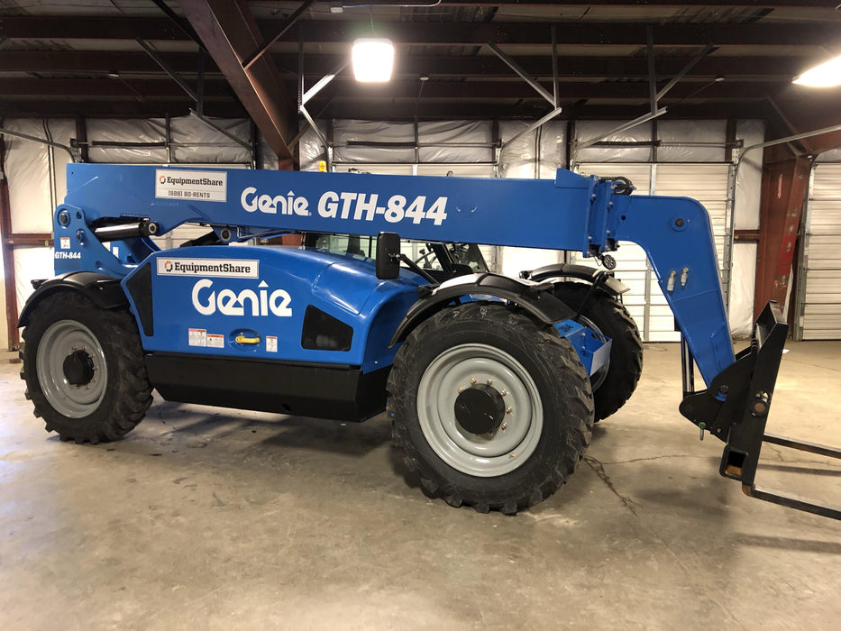 2018 Genie GTH-844 Genie GTH-844 w/Enclosed Cab w/HVAC, Work Lights, Solid Tires, Beacon, 60" Carriage and Forks