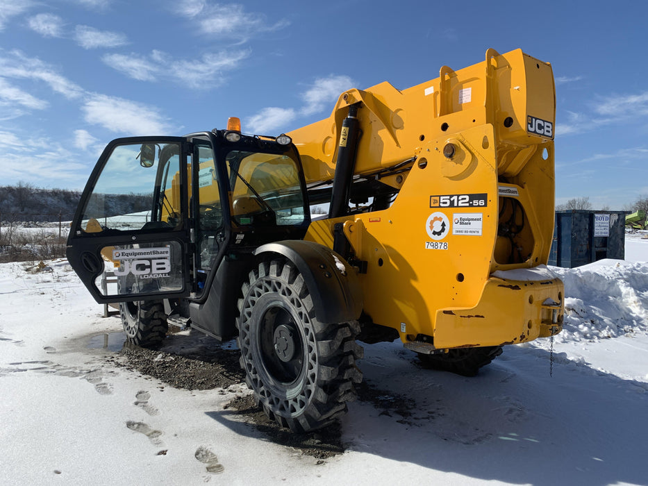2020 JCB 512-56 Cab/Heat/Air, 109Hp, Solid Tires, Work Lights, Beacon, Aux Hydraulics, Back up Alarm, Lifting Eye, ES Decals