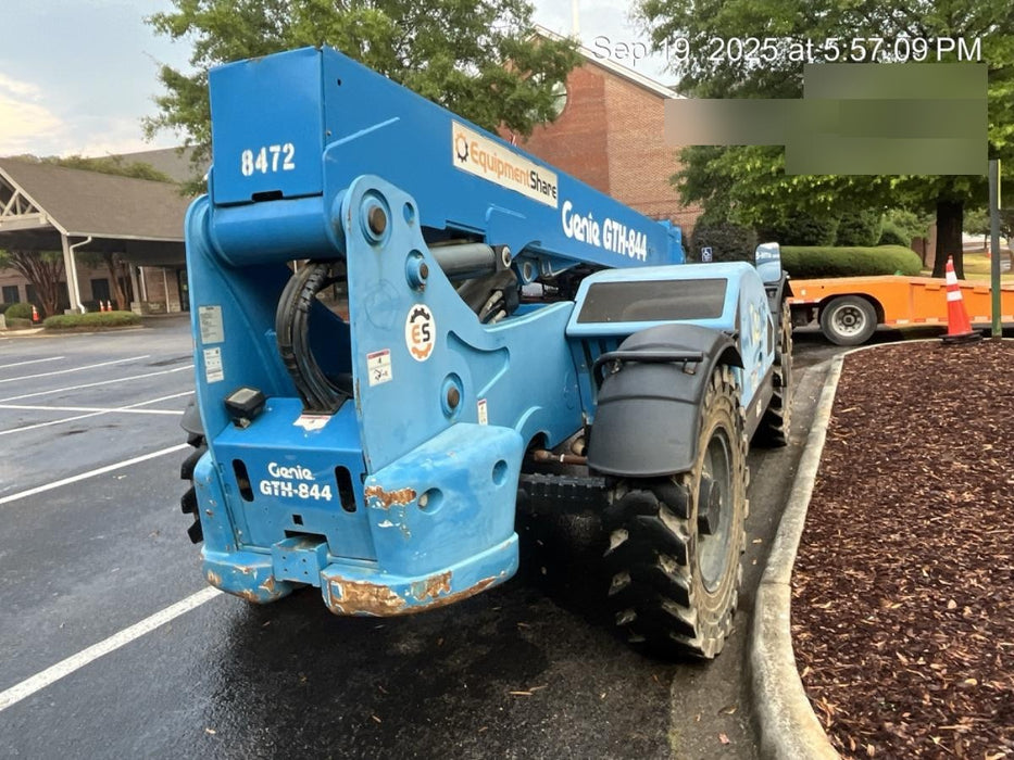 2018 Genie GTH-844 Genie GTH-844D w/Open ROPS, Solid Tires, Work Light/Beacon, 60" Carriage and Forks