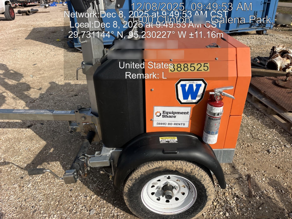 2024 Wanco WLTT-4MM4K Diesel, Deep Sea Controller, Shore Power Plug, Auto Start, (4) 350W LED Floodlights, 4kW Generator, 60 Gal Fuel Tank, 2" Ball, T3