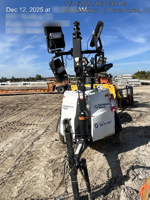 2023 Generac MLT2 Diesel, Flex Switch 120V Input, Powerzone Controller, 
(4) 320W LED Lights, 4kW Generator, 39.9 Gal Fuel Tank, 2" Ball, T3