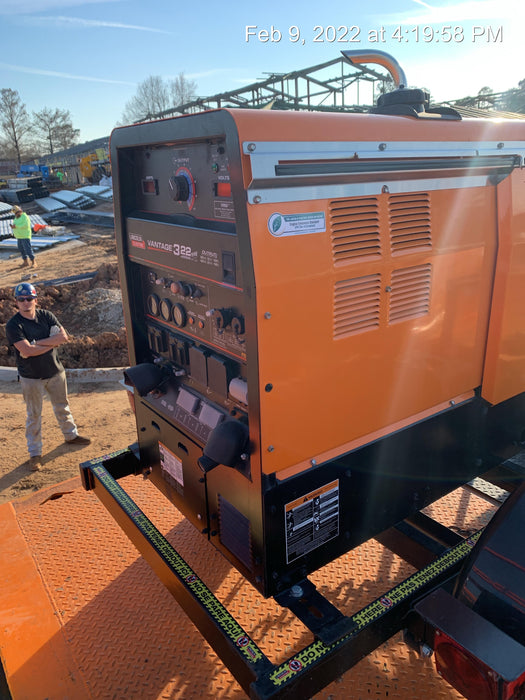 2021 Lincoln Electric Vantage 322 Vantage 322 Ready Pak 3 w/ Decals, ORANGE (includes trailer, cable rack, fender light kit) NO Telematics