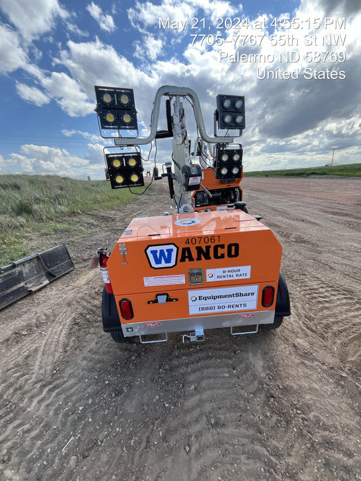 2024 Wanco WLTT-4MM4K Diesel, Deep Sea Controller, Shore Power Plug, Auto Start, (4) 350W LED Floodlights, 4kW Generator, 60 Gal Fuel Tank, 2" Ball, T3