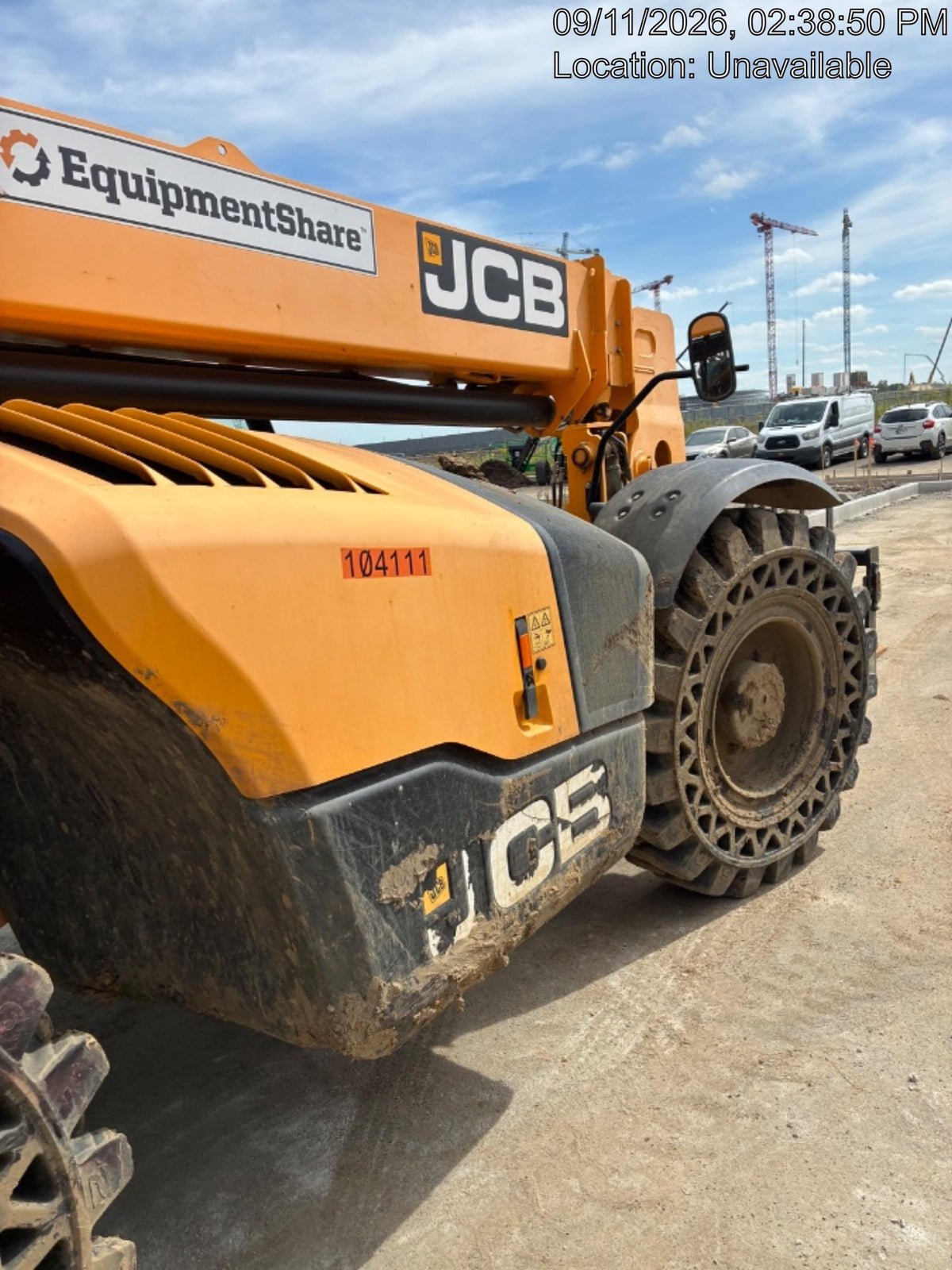 2020 JCB 509-42 Canopy, Solid Tires, Work Lights, Beacon, Aux Hydraulics, Back up Alarm, Lifting Eye, ES Decals