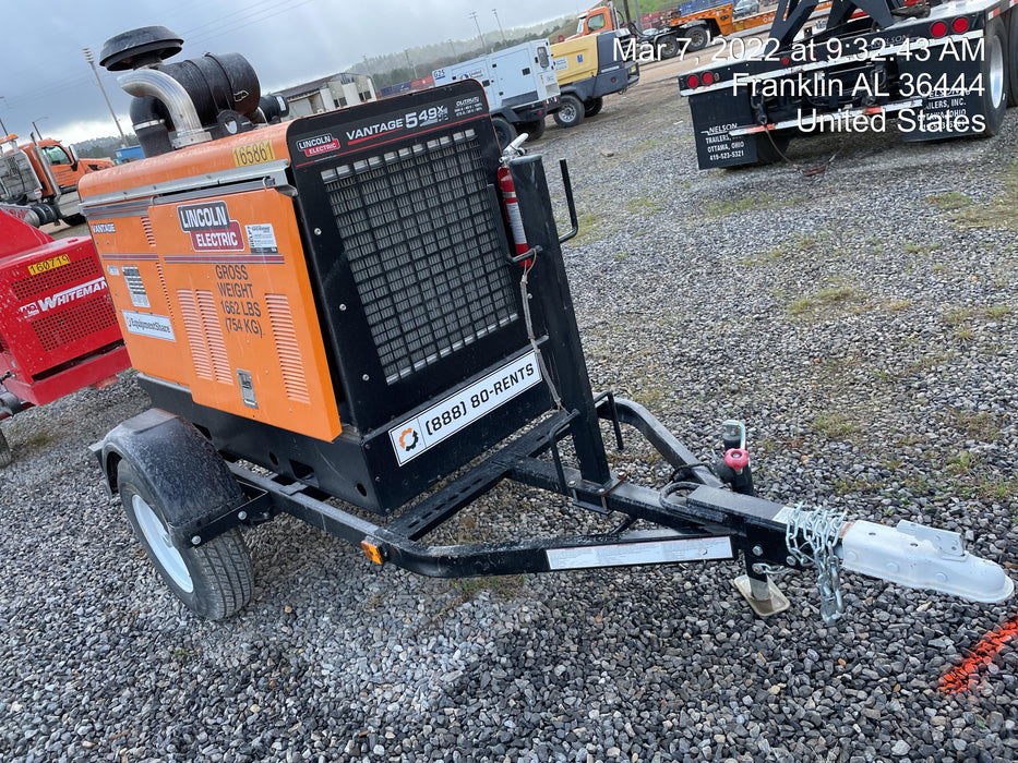 2021 Lincoln Electric Vantage 549X Ready Pak 3, ORANGE (includes trailer, cable rack, fender light kit)