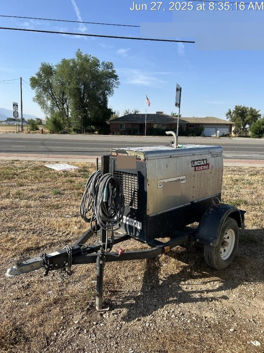 2019 Lincoln Electric Vantage 322 Welder Ready-Pak 3, Two wheel trailer, Fender and Light kit, Cable Rack