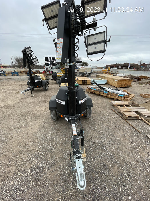 2022 Allmand NLV3GR (4) LED Light Fixture 350W, 23' Vertical Mast, 3kW Prime, Towable, ES Decals, T3