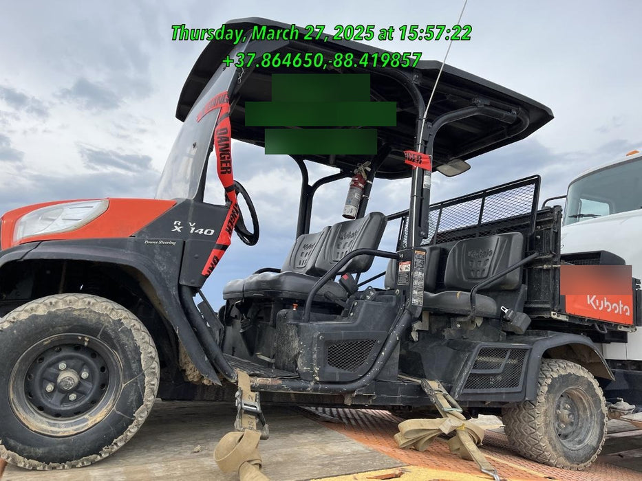 2022 Kubota RTV-X1140W-H Plastic Canopy, Windshield Acrylic Clear, LED Strobe Light, Wire Harness Kit, Back up Alarm