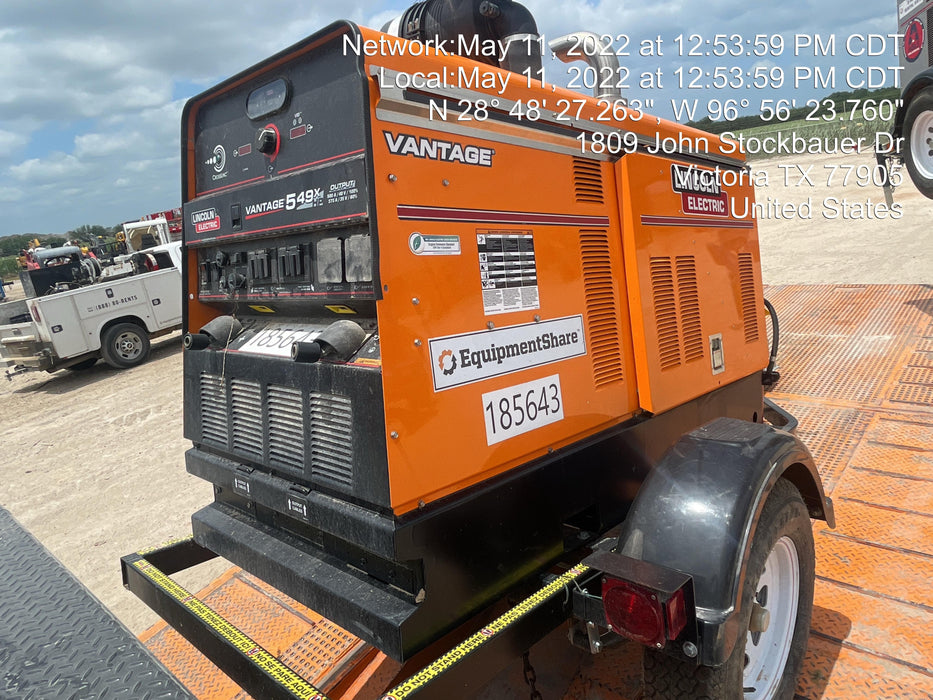 2021 Lincoln Electric Vantage 549X Ready Pak 3, ORANGE (includes trailer, cable rack, fender light kit)