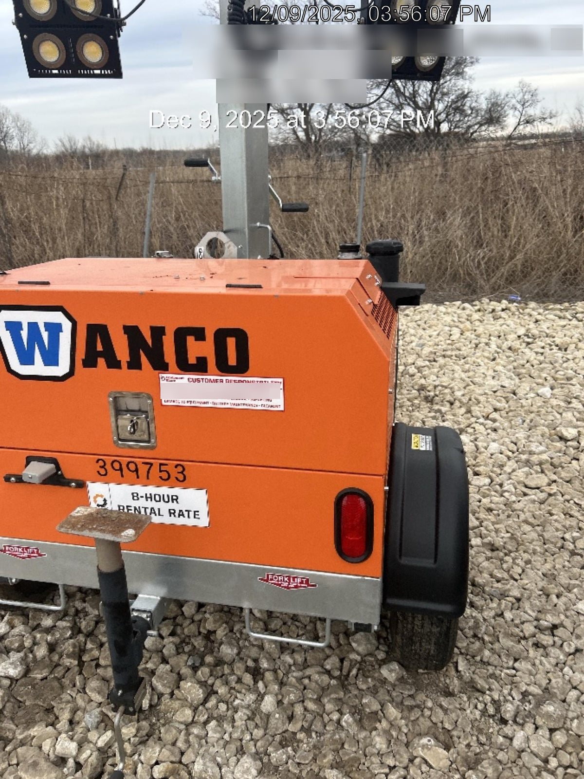 2024 Wanco WLTT-4MM4K Diesel, Deep Sea Controller, Shore Power Plug, Auto Start, (4) 350W LED Floodlights, 4kW Generator, 60 Gal Fuel Tank, 2" Ball, T3