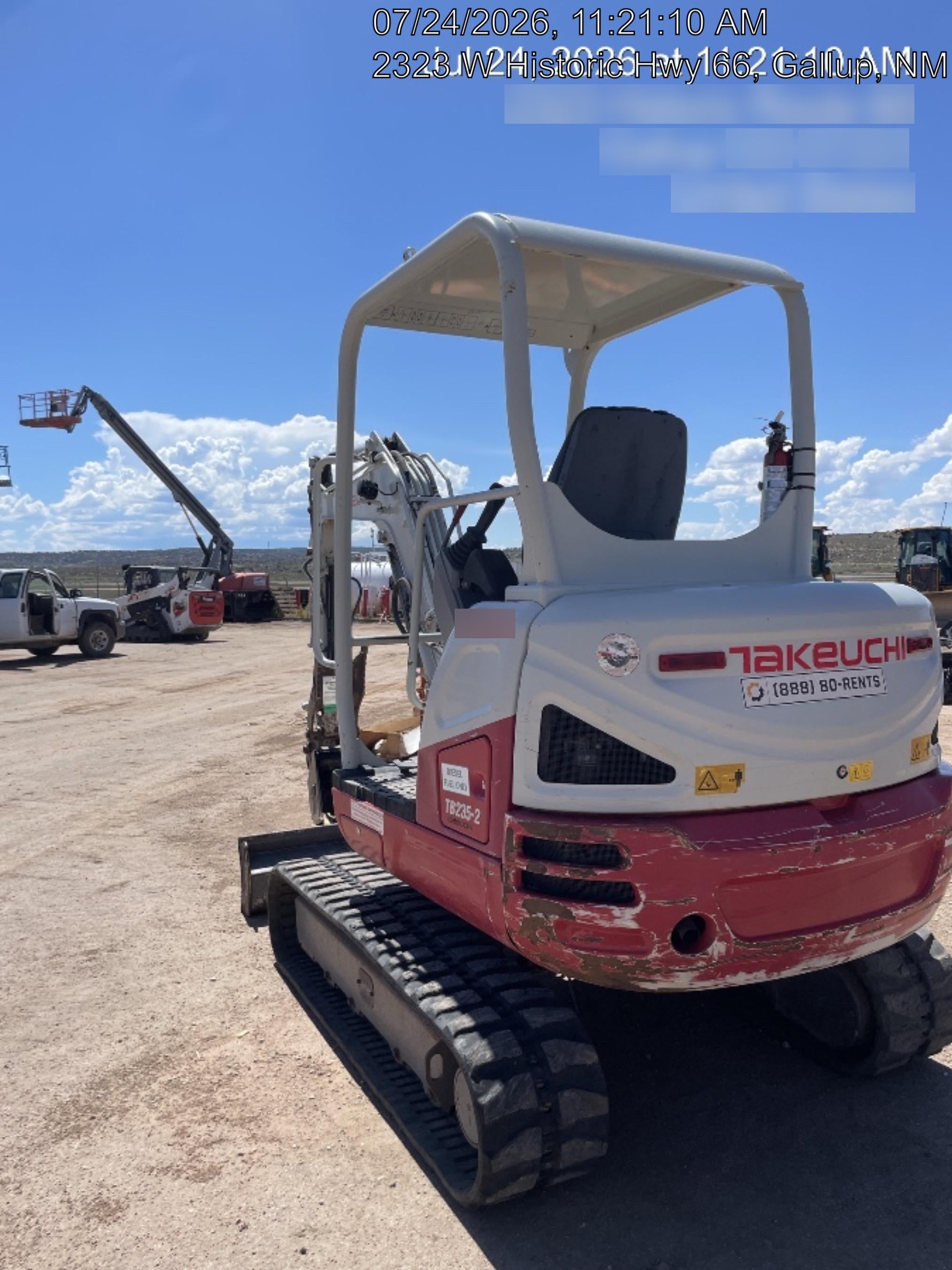 2020 Takeuchi TB235-2R Canopy, Rubber Tracks, Manual TAG QC