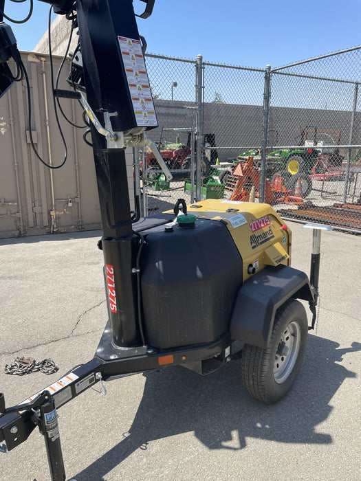 2022 Allmand NLV3GR (4) LED Light Fixture 350W, 23' Vertical Mast, 3kW Prime, Towable, ES Decals, T3