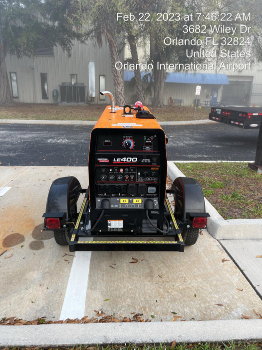 2022 Lincoln Electric LE400 Kubota V1505, Trlr, Cable Rack, Light Kit, ES Decals, T3