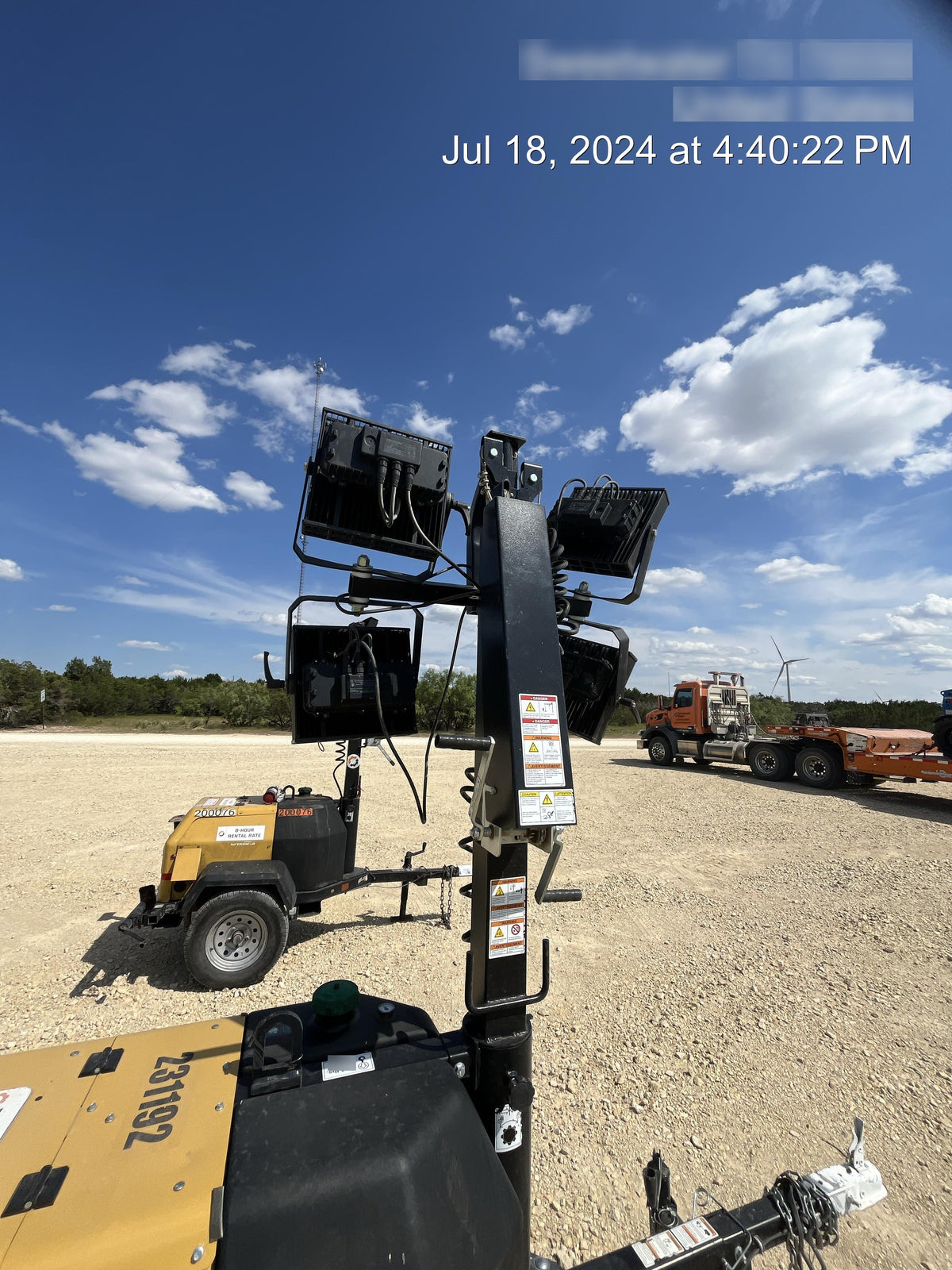 2022 Allmand NLV3GR (4) LED Light Fixture 350W, 23' Vertical Mast, 3kW Prime, Towable, Deep Sea L401, Leveling Jacks, Yanmar T4F 5.8hp