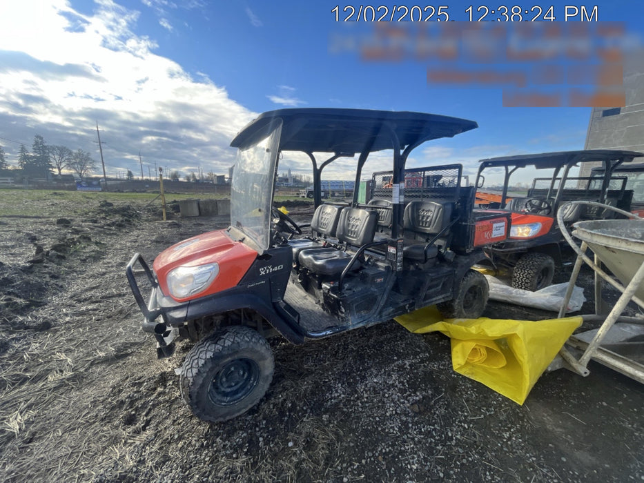 2021 Kubota RTV-X1140W-H Plastic Canopy, Windshield Acrylic Clear, LED Strobe Light, Wire Harness Kit, Back up Alarm